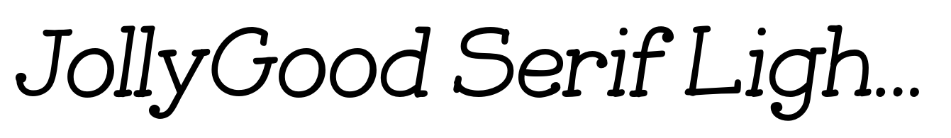 JollyGood Serif Light Italic